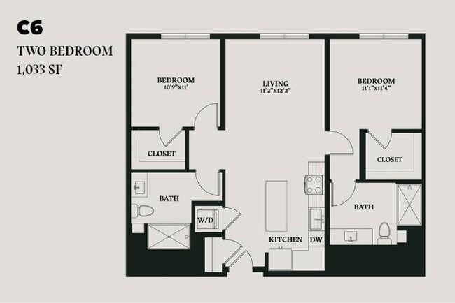 Alba Two Bedroom C6 363 floor plan